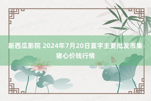 新西瓜影院 2024年7月20日寰宇主要批发市集猪心价钱行情