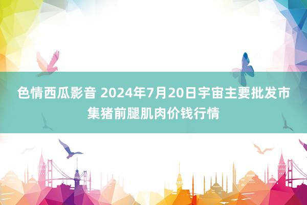 色情西瓜影音 2024年7月20日宇宙主要批发市集猪前腿肌肉价钱行情