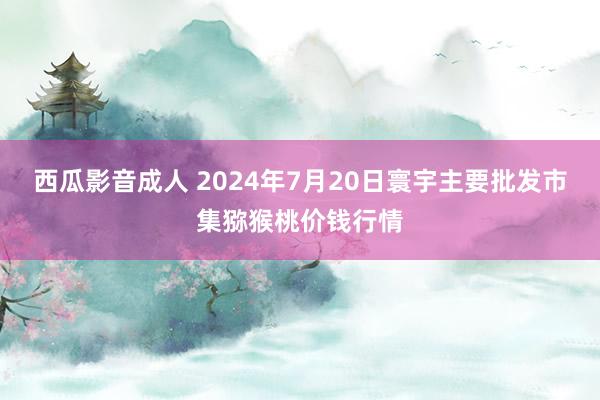 西瓜影音成人 2024年7月20日寰宇主要批发市集猕猴桃价钱行情