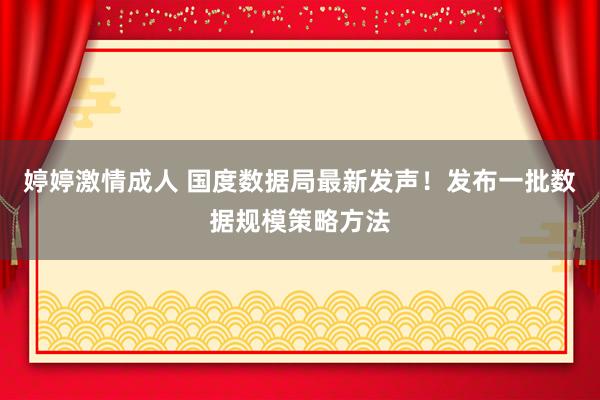 婷婷激情成人 国度数据局最新发声！发布一批数据规模策略方法