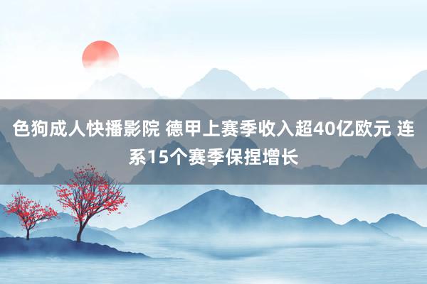 色狗成人快播影院 德甲上赛季收入超40亿欧元 连系15个赛季保捏增长