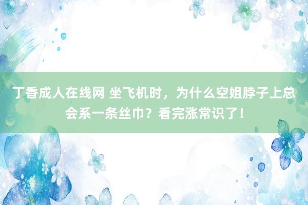 丁香成人在线网 坐飞机时，为什么空姐脖子上总会系一条丝巾？看完涨常识了！