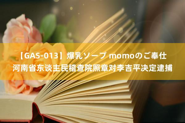 【GAS-013】爆乳ソープ momoのご奉仕 河南省东谈主民稽查院照章对李吉平决定逮捕