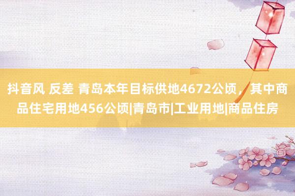 抖音风 反差 青岛本年目标供地4672公顷，其中商品住宅用地456公顷|青岛市|工业用地|商品住房