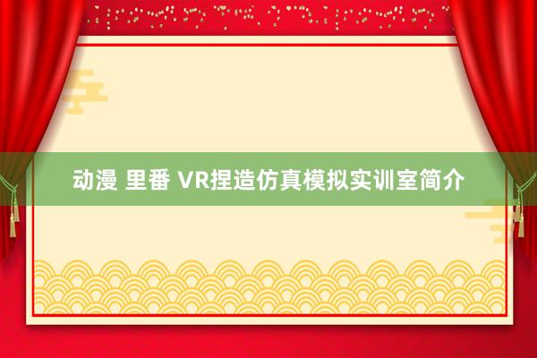 动漫 里番 VR捏造仿真模拟实训室简介